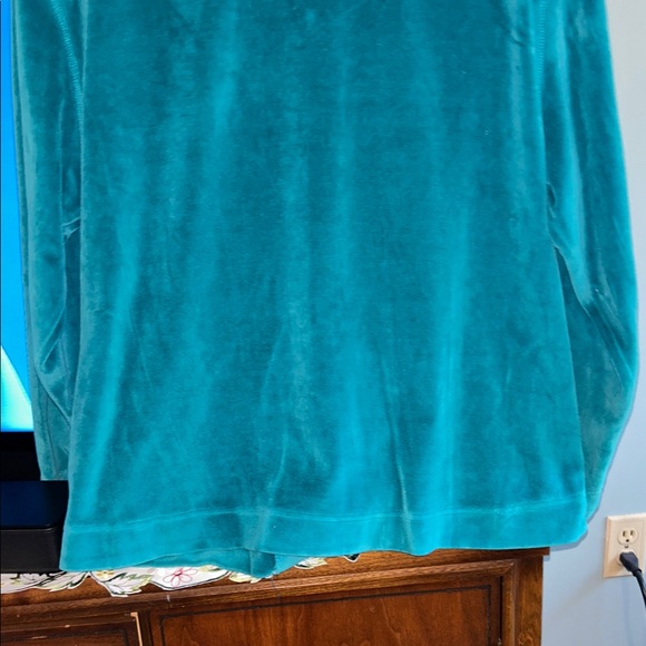 Alfred Dunner Women’s Emerald green Zip-Up Jacket with Sequins Size 16 - Picture 7 of 7